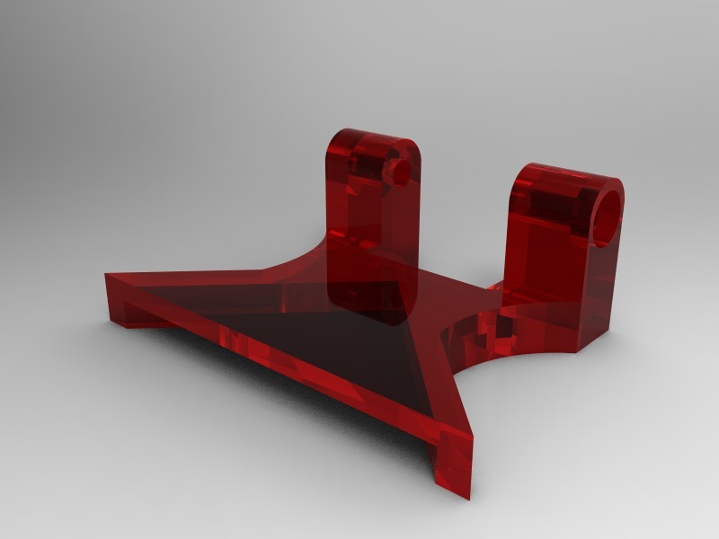 This is a corner mount for the bed plate of a 3D Printer (designed for Ender 2)