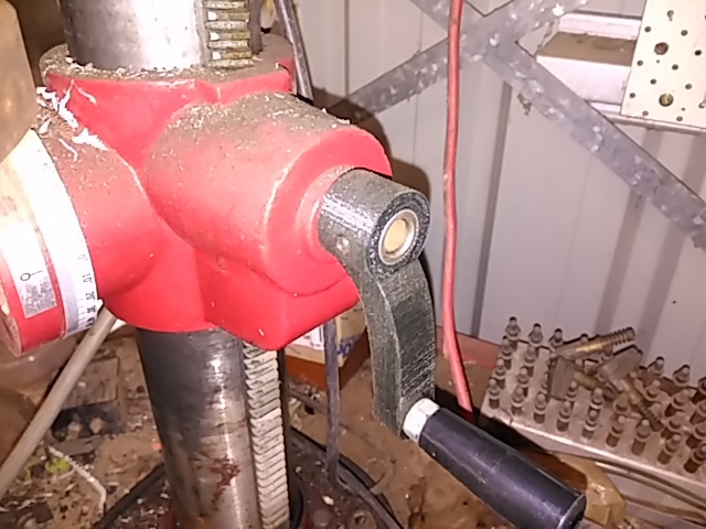 Bench drill crank handle