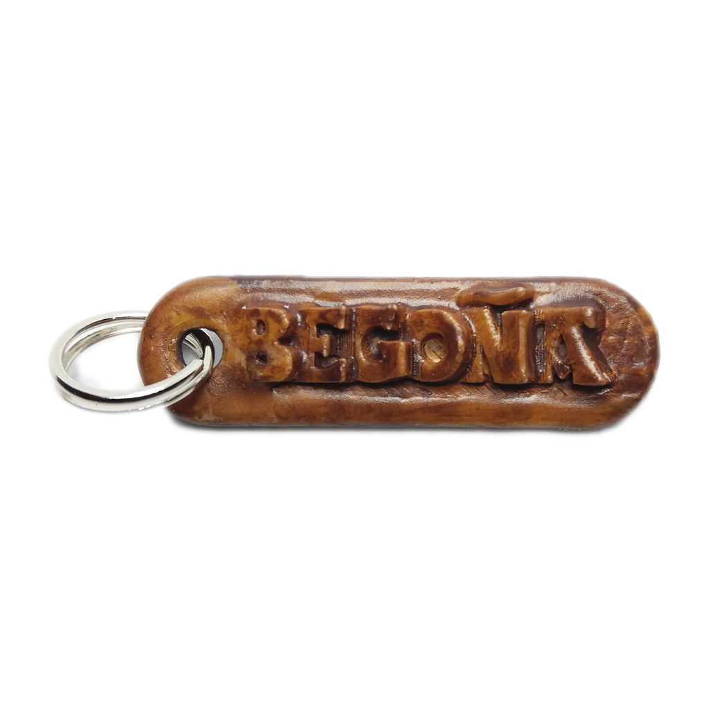 BEGOÑA Personalized keychain embossed letters