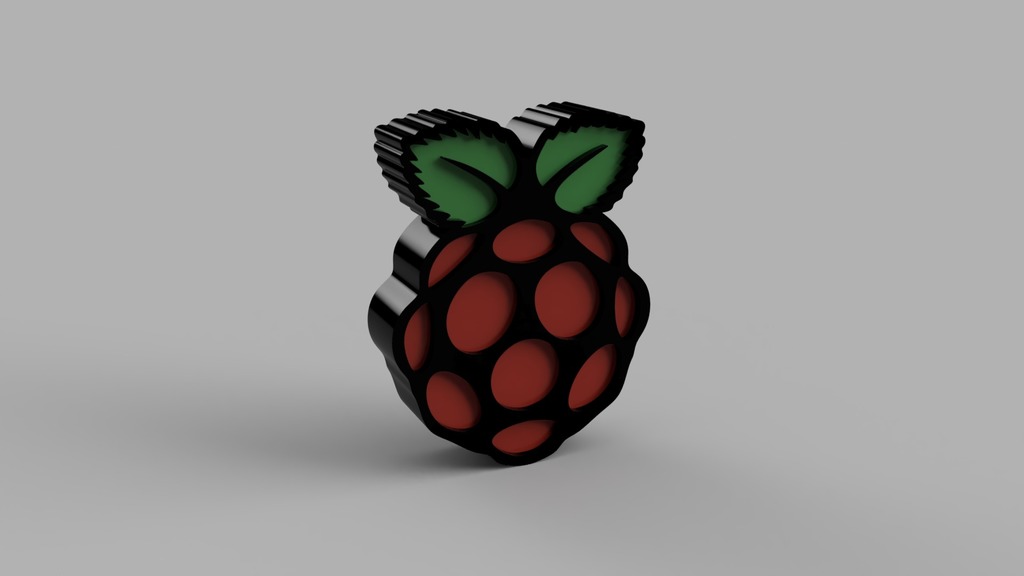 Raspberry Pi 3D Printable Logo