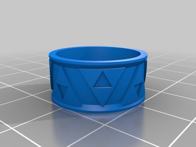 My Customized Zeldathon Recovery Triforce Bas Relief Ring