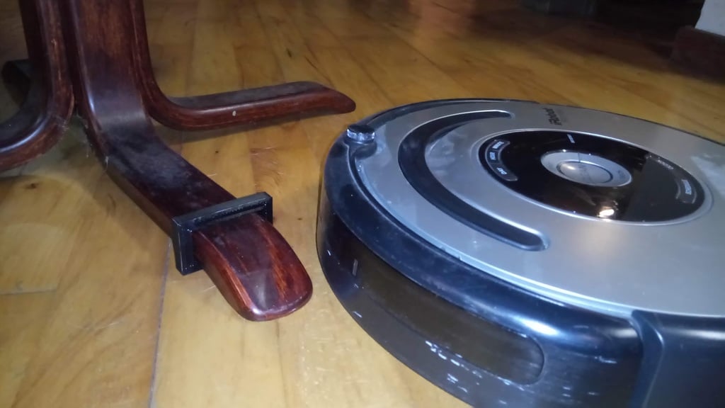 Roomba vacuum robot square chair leg stopper