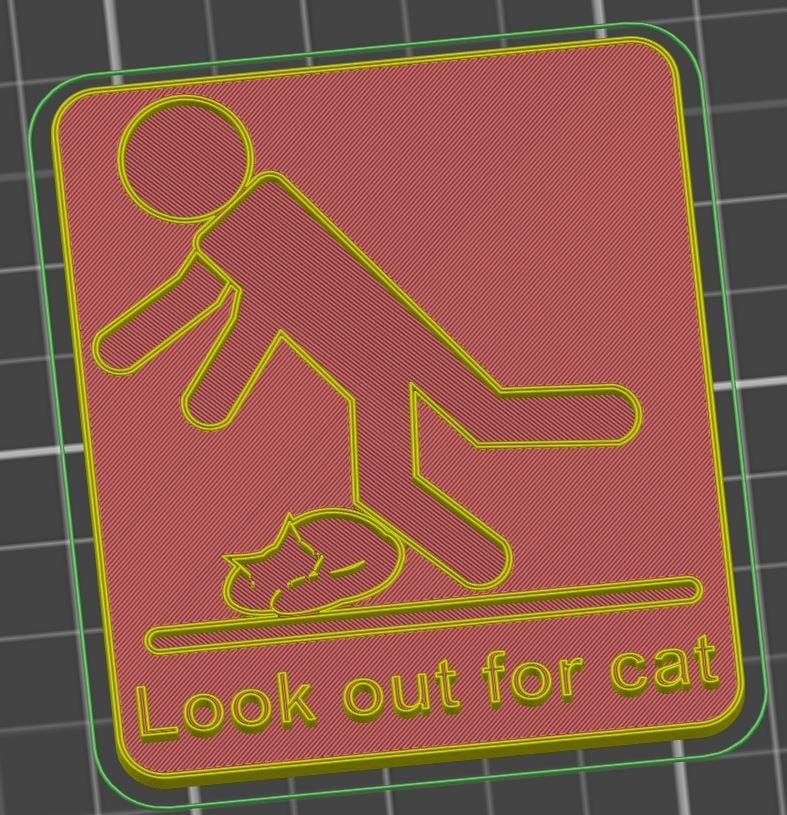 Look out for cat sign