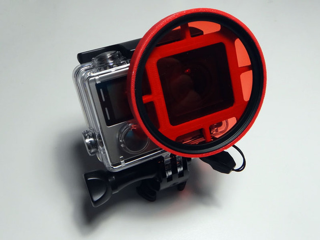 GoPro red lens mount for diving