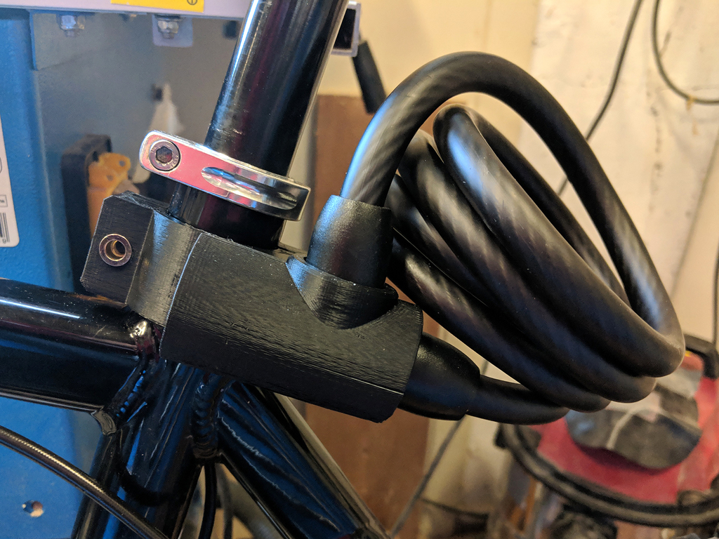 Mountain bike bicycle spiral lock mounting bracket