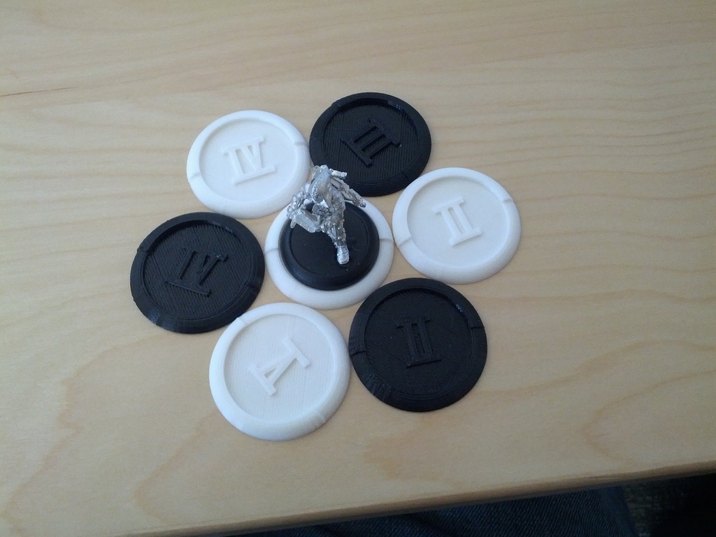 40mm Numbered Bases with Lip
