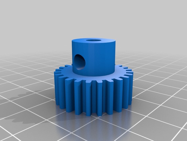 Pinion with 24 teeth , module 1 modelled with FREECAD