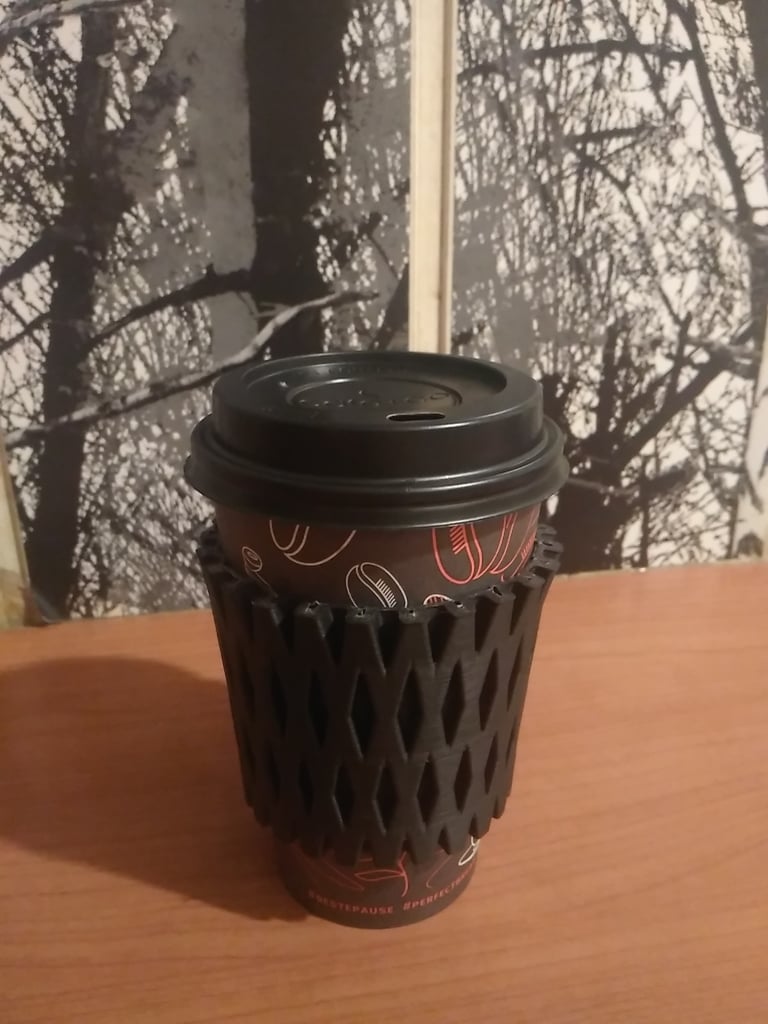 Coffee cup sleeve for vase mode