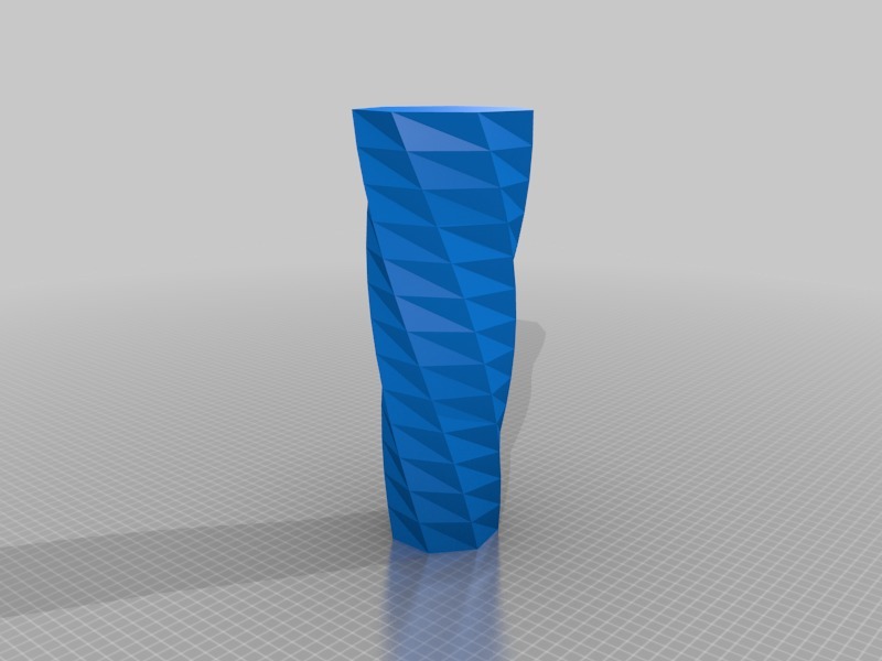 Twisted Polygon Vase (7 sides, 300mm tall)