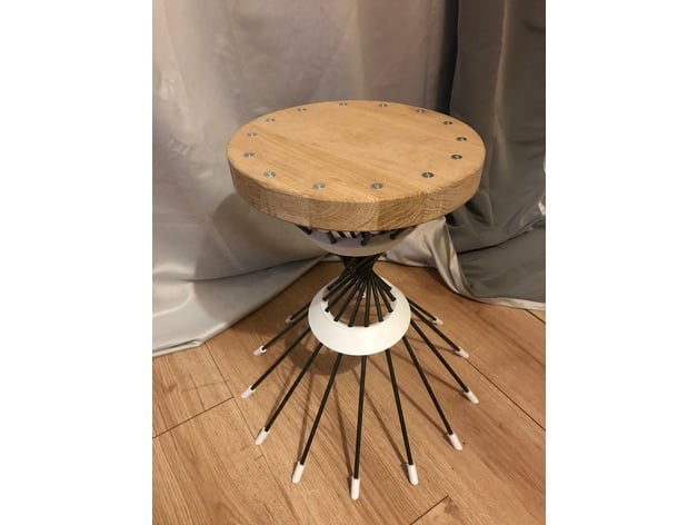 Wood Plastic And Metal Stool Furniture. Design By Guigs