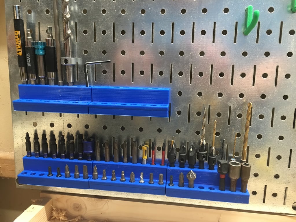 Hex Bit Holder for Metal Pegboard (Wall Control)