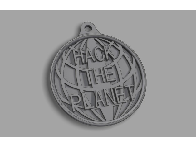 Hack The Planet keychain