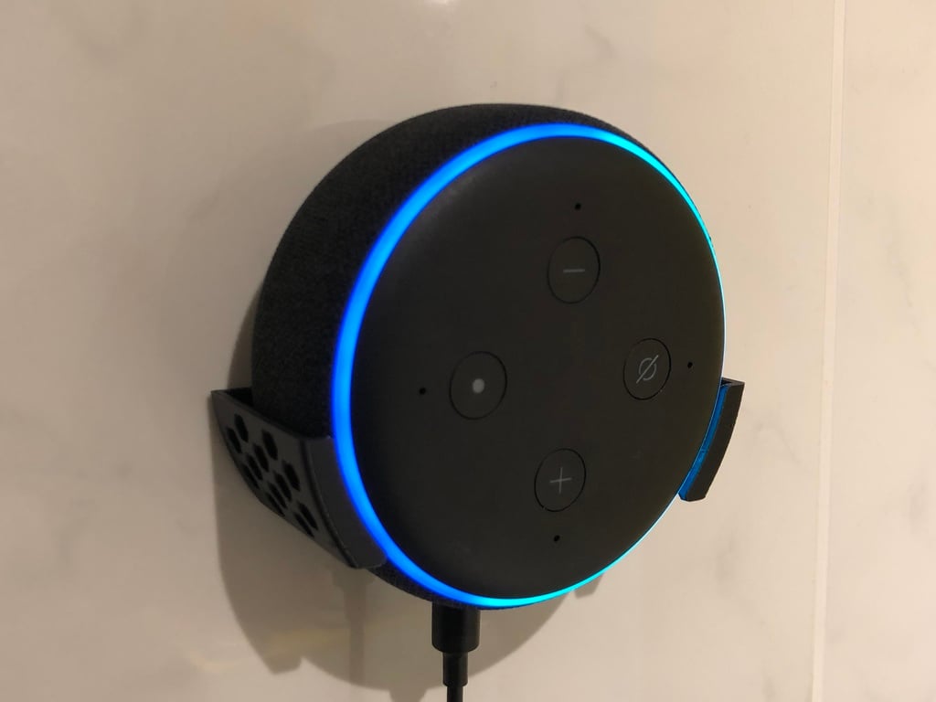 SOPORTE PARED - Sujeción Mount Wall  Alexa Echo Dot 3rd Gen - 3D  Printed