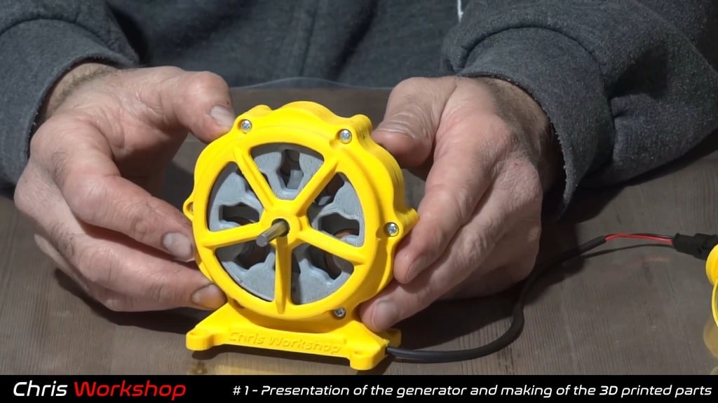 3D printed Electric Generator (axial flow generator)