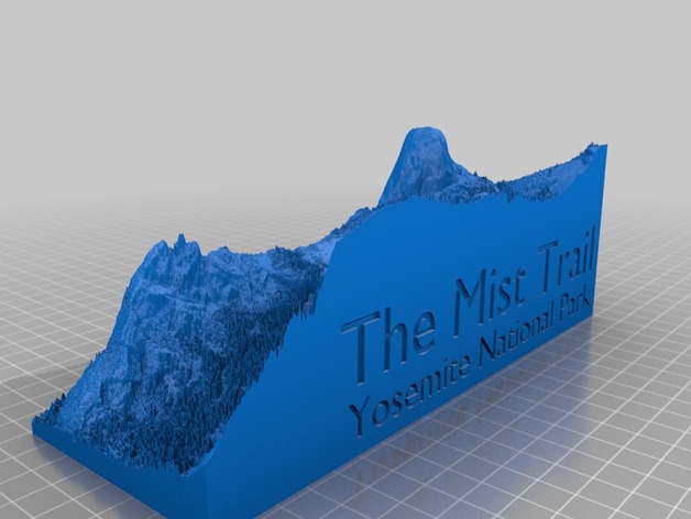 Yosemite's Mist Trail 3d map