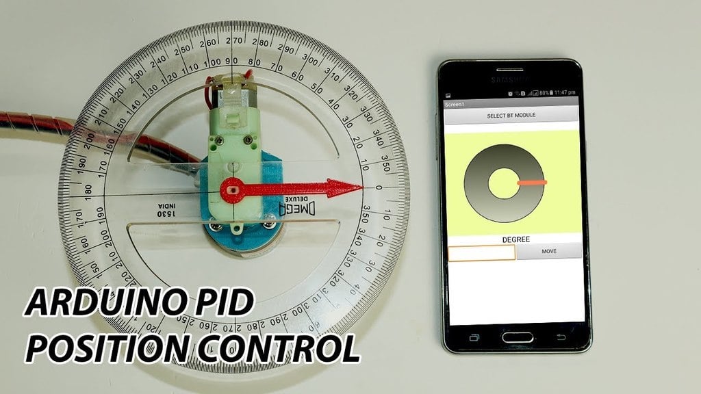Arduino PID based DC motor position control system