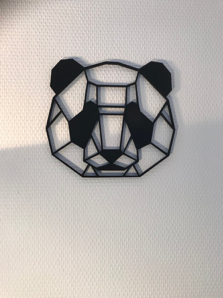 Geometric Panda Wall Sculpture