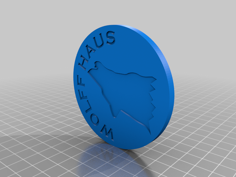 Custom Wolf Logo Coaster