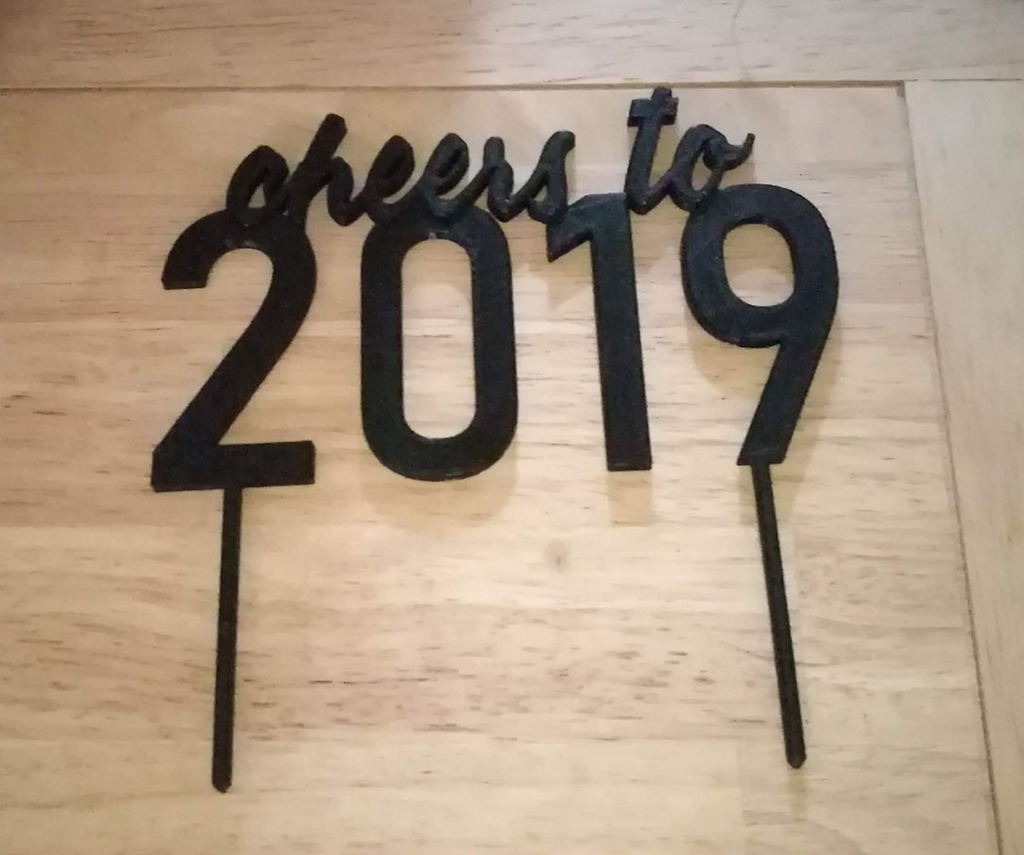 New Years 2019 Cake Topper