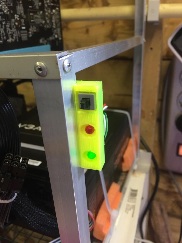 Mining Rig mini dash (power button, power led, HDD led)