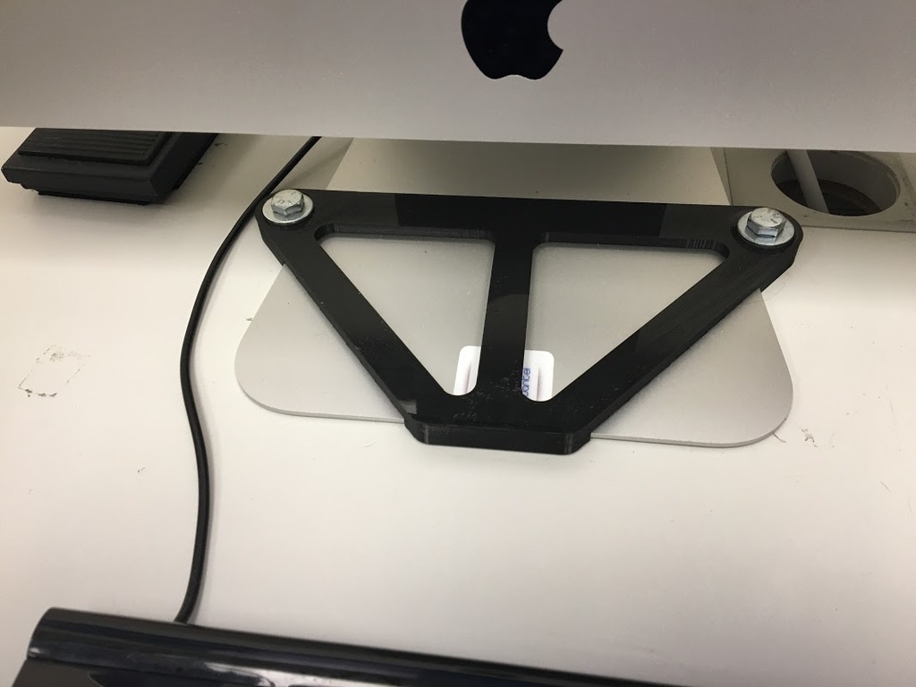 Base clamp for Apple iMac