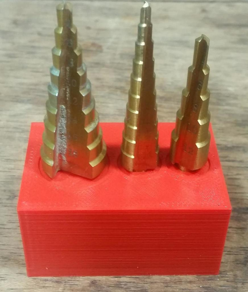 Drill_Holder for Step Drill Bits 3-12mm 4-12mm 4-20mm HSS