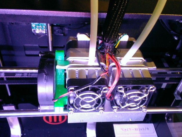 Makerbot Replicator 2X PLA Fan Mount