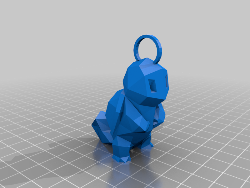 Low Poly Squirtle Keychain