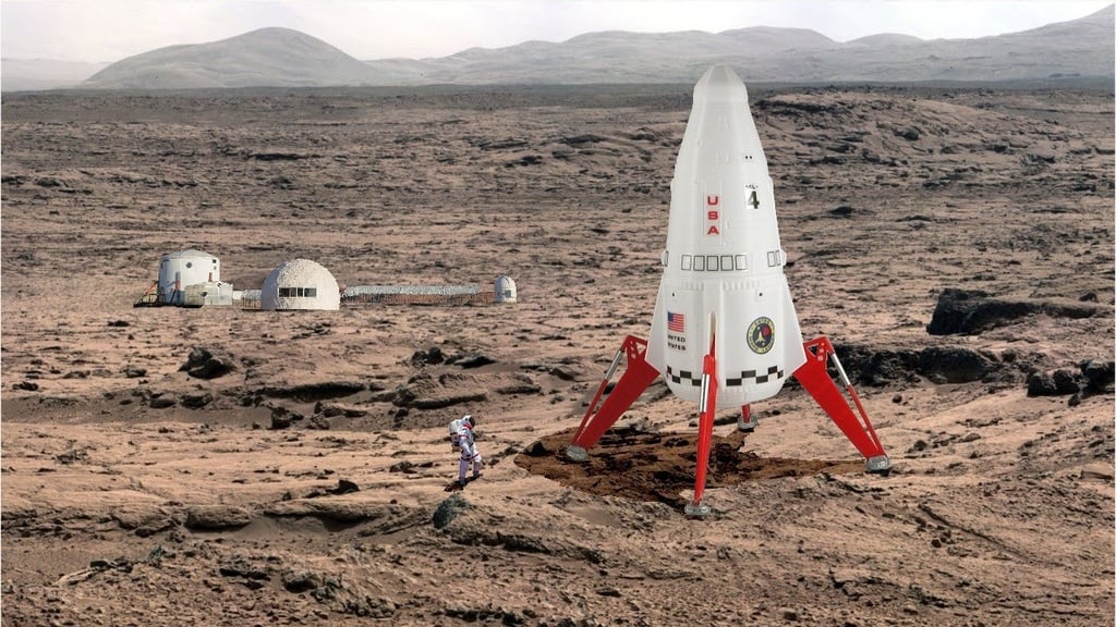 Vintage Mars Lander Model Rocket Reproduction