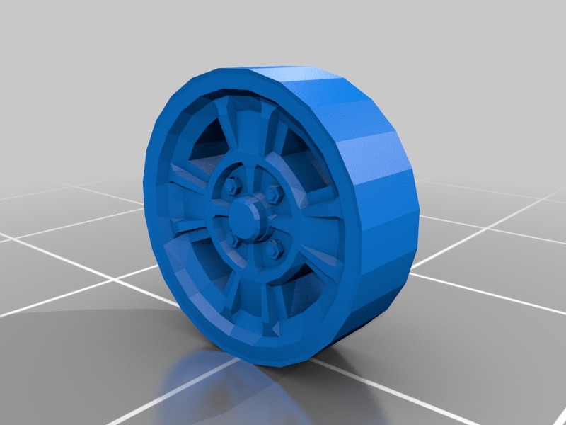 classic wheels low poly