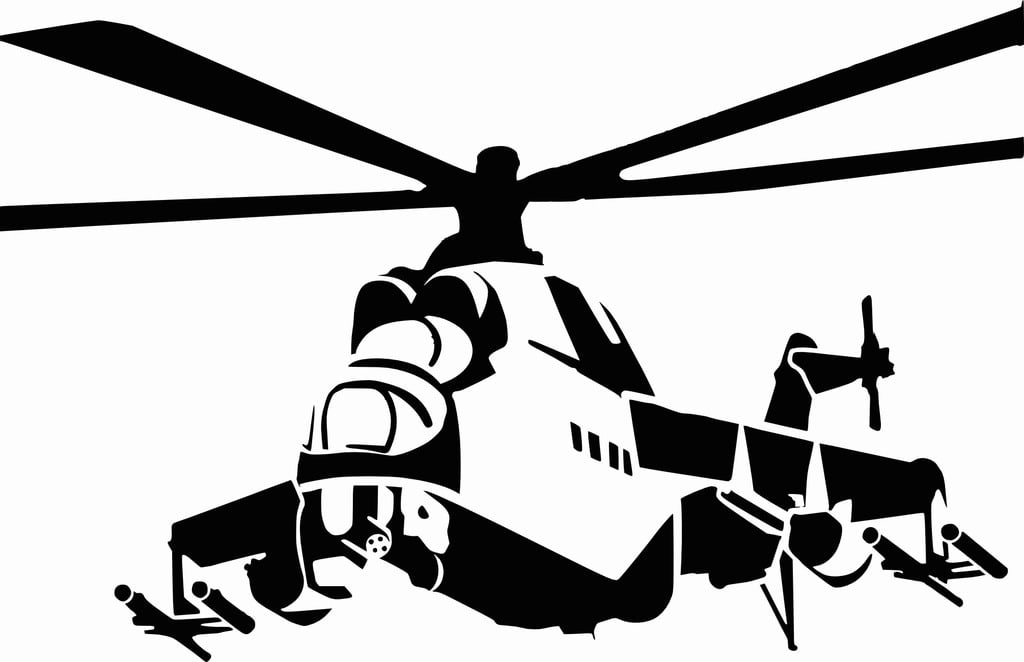 Helicopter stencil