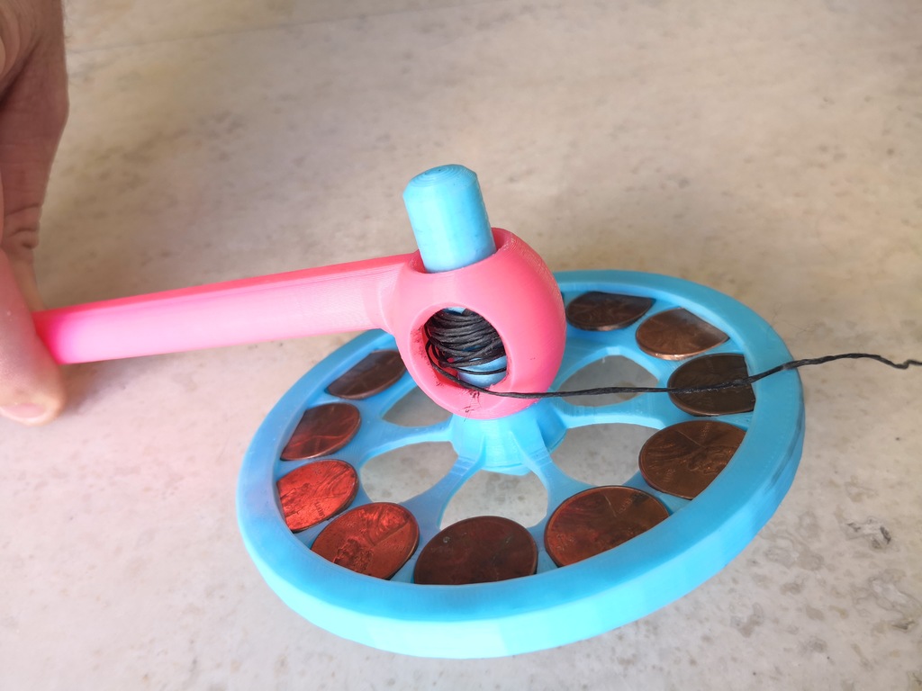 12-Cent Top - Spinning Top Toy with Launcher