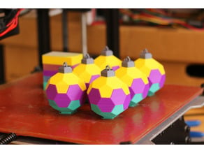 Multi-Color Truncated Icosahedron Ornament