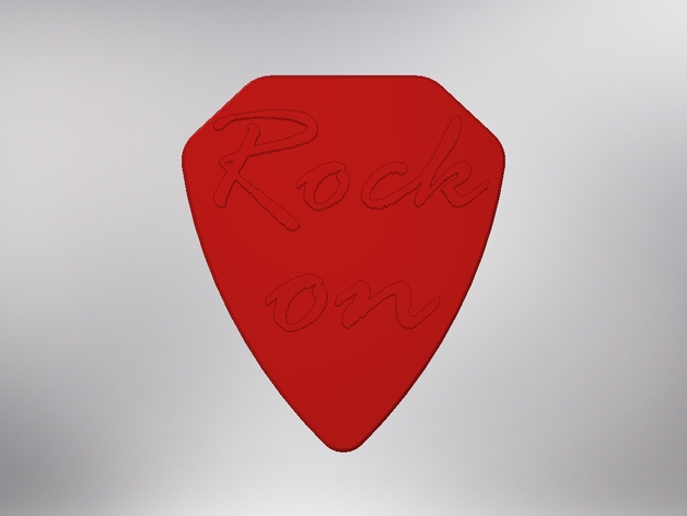 rock on guitar pick