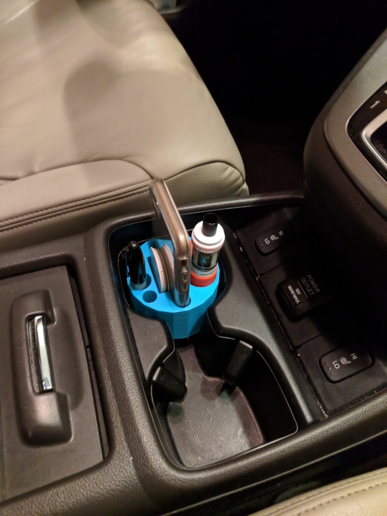 Vape and cell phone cup holder