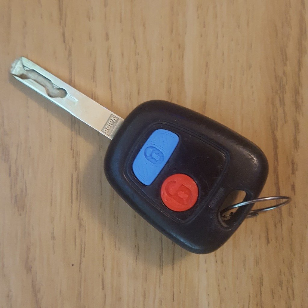 Replacement Car Key Buttons for: Citroen C1 / Toyota Aygo / Peugeot 107  