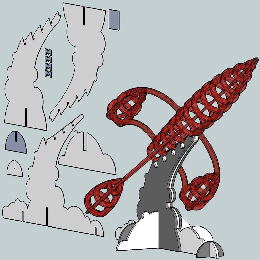 Old School Space Rocket: The Exhaust Cloud Stand