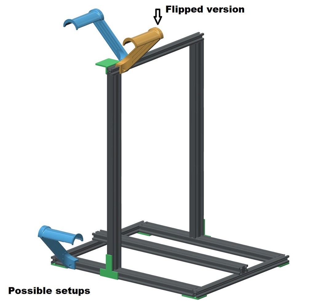 Spoolholder for Cartesian printer with aluminium frame