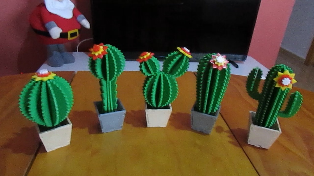 cactus printed 3d and cactus lasercut