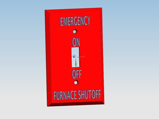 Wall Switch Cover - Furnace Shutoff Switch