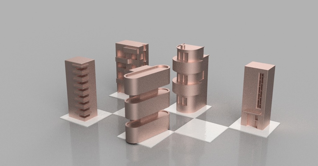 Bauhaus Chess Set - Architecture