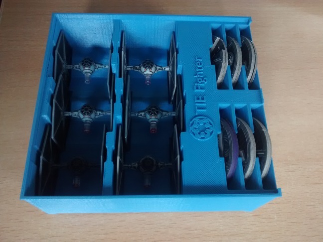 TIE Fighter x6 Holder (X-Wing Miniatures) for Stanley organizer