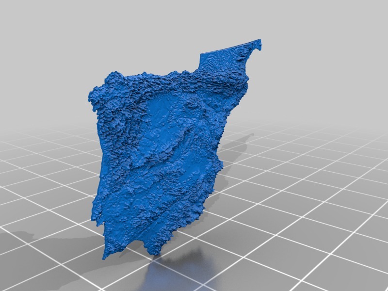 Iberia Mountains - A 3D topography map