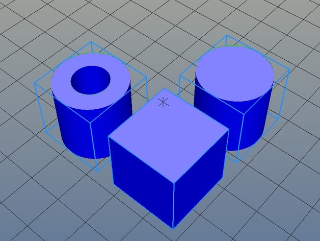 Calibration cube cylinder hole