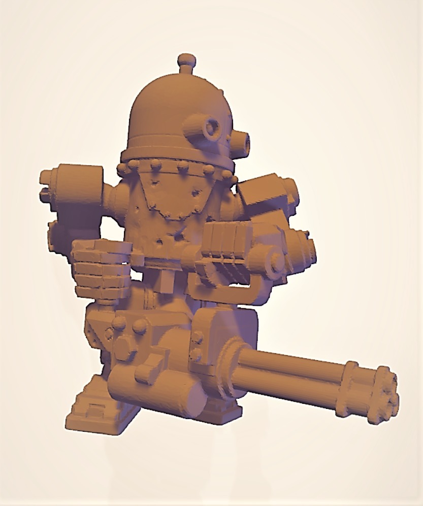 Retro Robot with Minigun