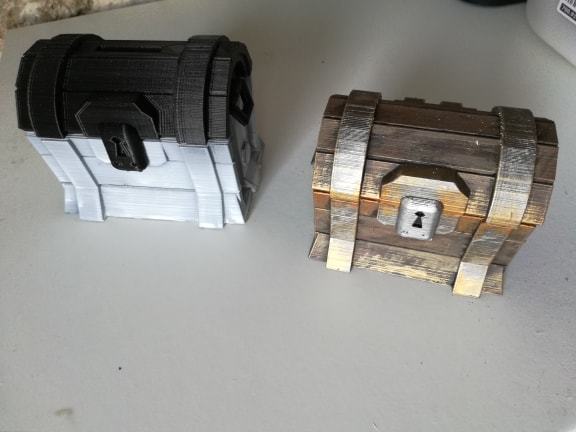 Resized Fortnite Chest and MoneyBank