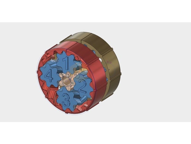 Compound Planetary Gearbox (38.75:1 or  50.4) No Bearings, No Hardware!