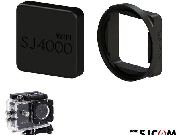 SJCAM SJ4000 52mm filter adapter and protection cover