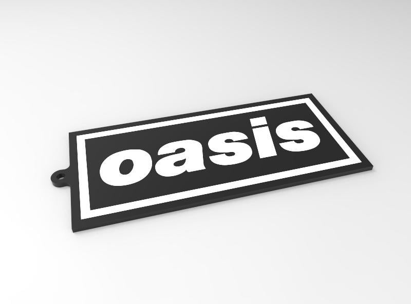 Dual Color_Oasis Band Logo_Keychain