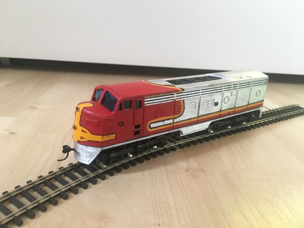 Santa Fe - Super Chief - F-series, A unit scale model train in HO (1:87)